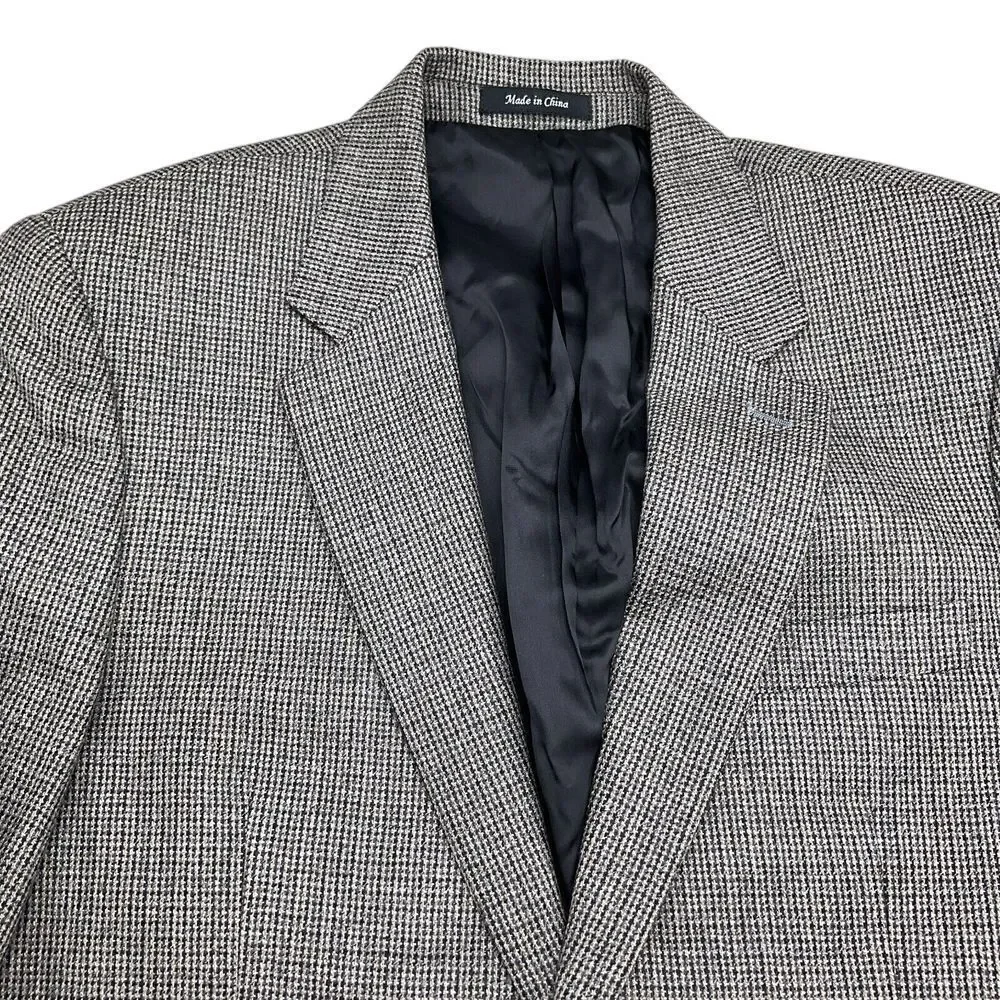 Chaps Blazer Men 40R Black Gray Brown Lambswool Classic‎ Career Sport Jacket